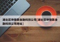 湖北区块链新金融科技公司[湖北区块链新金融科技公司地址]